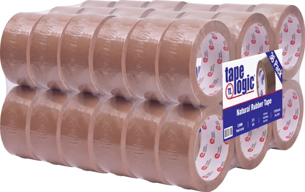 2 inch x 110 yds Tan PVC Natural Rubber - 36 Rolls 36 Case Pack of Tan 2 x 110 yds 2.1 mil PVC Natural Rubber Tape