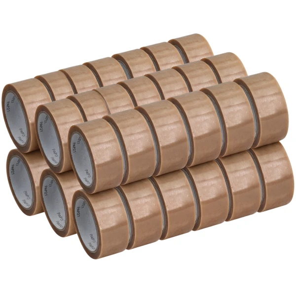 2 in x 55 yds Natural Rubber Tape - 36 Rolls 36 Rolls of Clear 2 In x 55 yds 2.2 mil Natural Rubber Tape