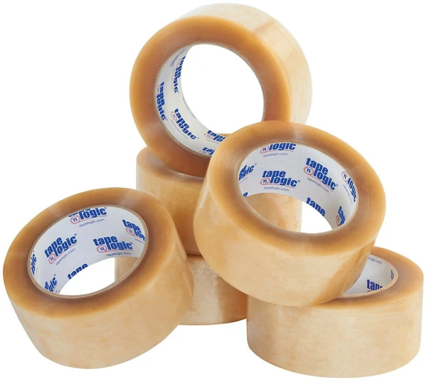 2 Inch x 55 yds PVC Natural Rubber - 6/pack Clear 2 Inch x 55 yds 2.1 mil PVC Natural Rubber Tape - 6 Pack