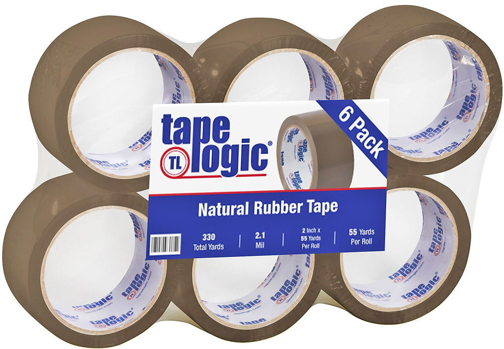 Tan 2 in x 55 yds 2.1 mil PVC Natural Rubber Tape
