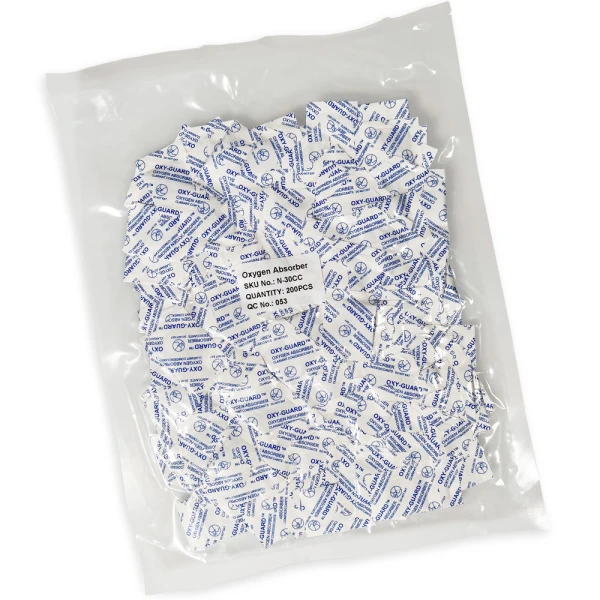 Oxy-Guard Oxygen Absorbing Packets 30cc Vacuum Sealed Pack Vacuum Sealed Pack of Oxy-Guard Oxygen Absorbing Packets 30cc