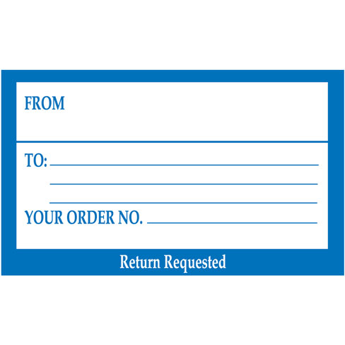 From To Your Order Number Return Requested Address Label