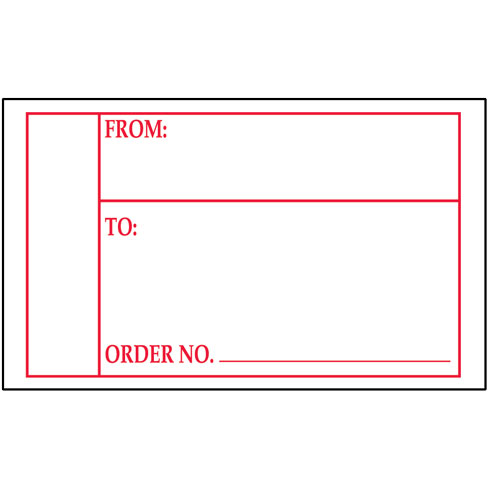 From To Order Number Address label