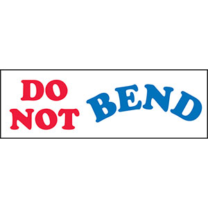 Do Not Bend Shipping Mailing Labels