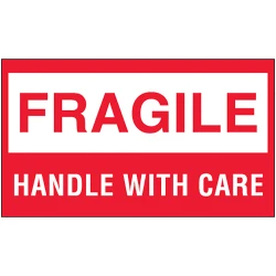 5" x 3" FRAGILE HANDLE WITH CARE Fragile Labels