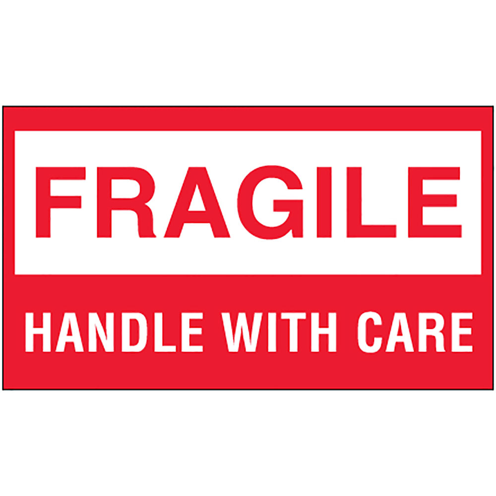 5x3 Fragile Handle With Care Labels