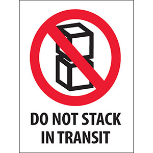 Do Not Stack in Transit Labels