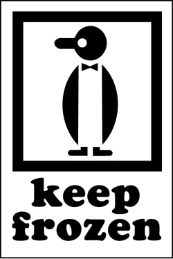 3" x 4" "keep frozen" - International Safe Handling Label