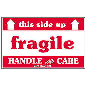 This side up sticker labels