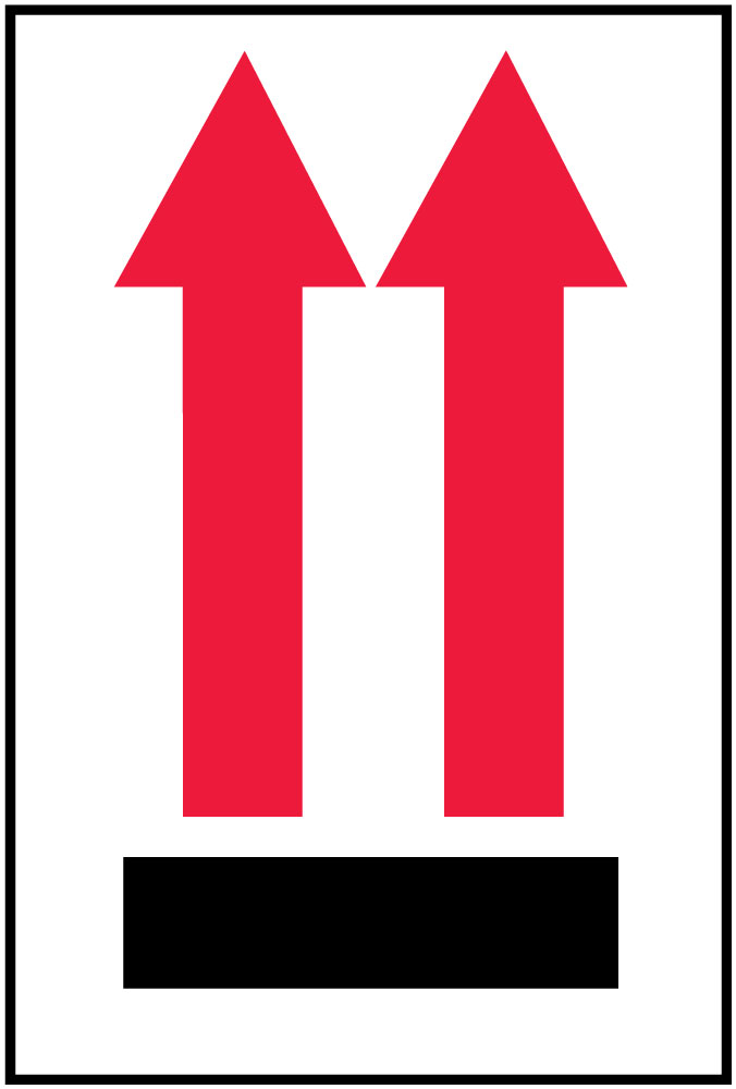 This End Up - Double Red Arrows - International Safe Handling Label
