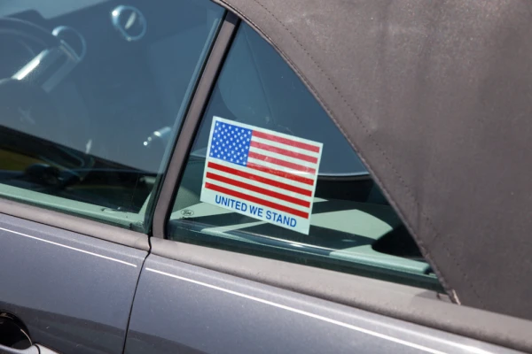 United We Stand American Flag Decal Sticker