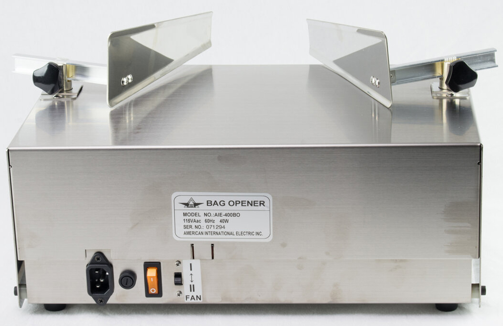 Air Blower Poly Bag Opener for Bags on Wicket Power Supply