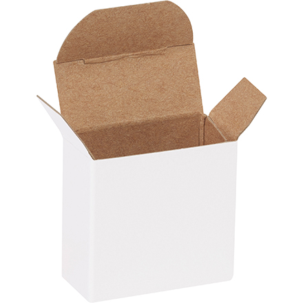 7/8 x 1 13/16 x 1 13/16 White Reverse Tuck Mailers