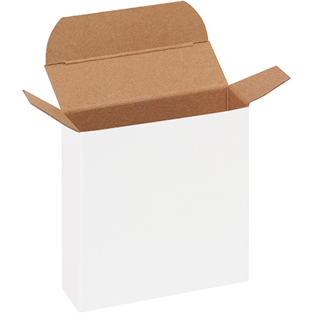 15/16 x 3 1/4 x 3 1/4 White Reverse Tuck Mailers