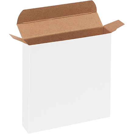 1 x 5 1/4 x 5 1/4 White Reverse Tuck Mailers 1 x 5 1/4 x 5 1/4 White Reverse Tuck Mailers