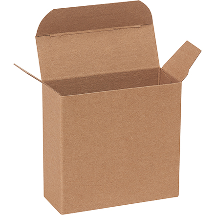 1 3/16 x 3 1/4 x 3 1/4 Kraft Reverse Tuck Mailers