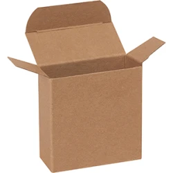 3" x 1 5/16" x 3" Kraft Reverse Tuck Folding Cartons