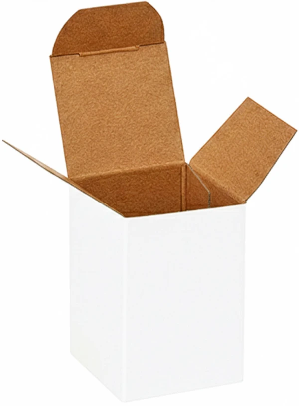 1 1/2 x 1 1/2 x 2 1/4 White Reverse Tuck Mailers 1 1/2 x 1 1/2 x 2 1/4 White Reverse Tuck Mailers