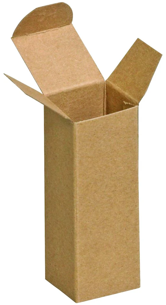 1 1/2 x 1 1/2 x 4 Kraft Reverse Tuck Folding Cartons