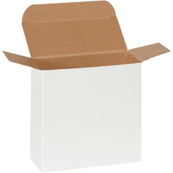 4 1/2" x 1 7/8" x 4 1/2" White Reverse Tuck Folding Cartons