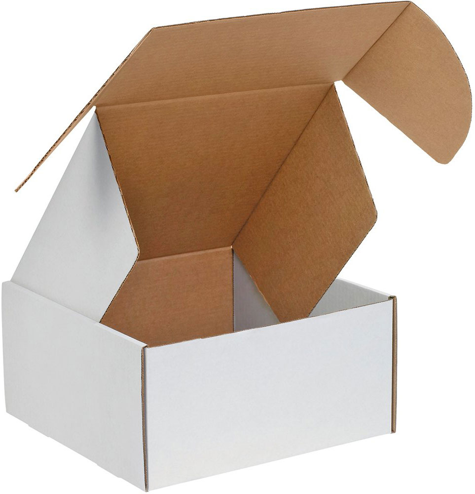 White 10x10x4 deluxe literature mailer