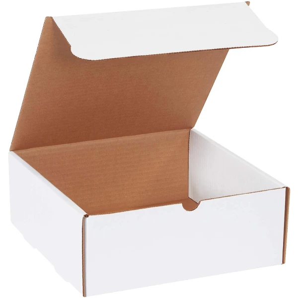 10 x 10 x 4 White Literature Mailer White 10 x 10 x 4 literature mailer open