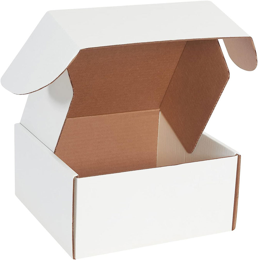 White 10x10x5 deluxe literature mailer