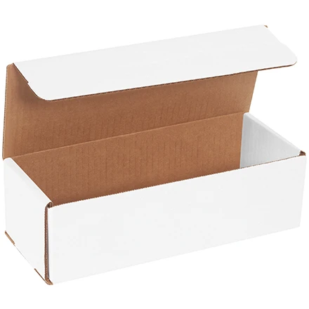 10 x 4 x 3 White Corrugated Mailers 10 x 4 x 3 White Cardboard Box Mailers