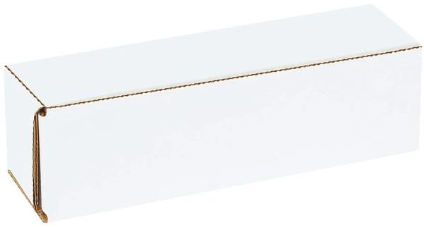 10 x 4 x 3 White Corrugated Mailers Seccurely Closed Securely Closed 10 x 4 x 3 White Cardboard Box Mailers