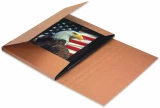 How the 10.25x8.25x1 Easy-Fold Mailer can fold and package a framed photograph of an Eagle
