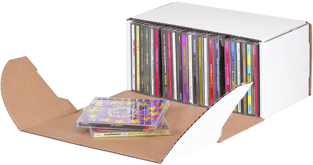 White 10 5/16 x 5 x 5 9/16 Outside Tuck Mailer