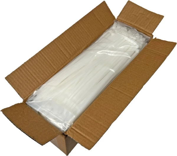 11 inch Cable Ties Case Case of 11 inch Nylon Clear Cable Ties - 50 pound tensile strength
