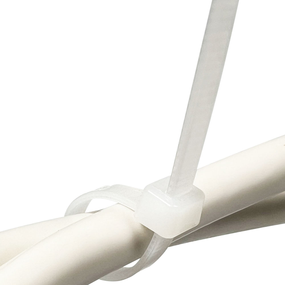 11 inch Nylon Clear Cable Ties - 50 pound tensile strength