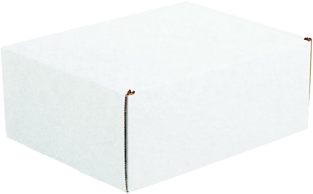 White 11.125x8.75x4 deluxe literature mailer closed