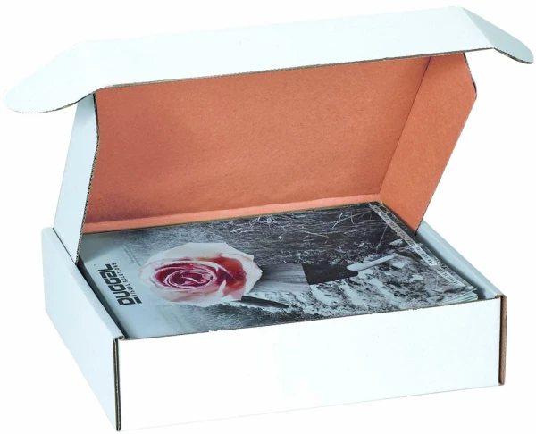 11.125 x 8.75 x 2 Deluxe Literature Mailer 11.125 x 8.75 x 2 White Cardboard Literature Mailers