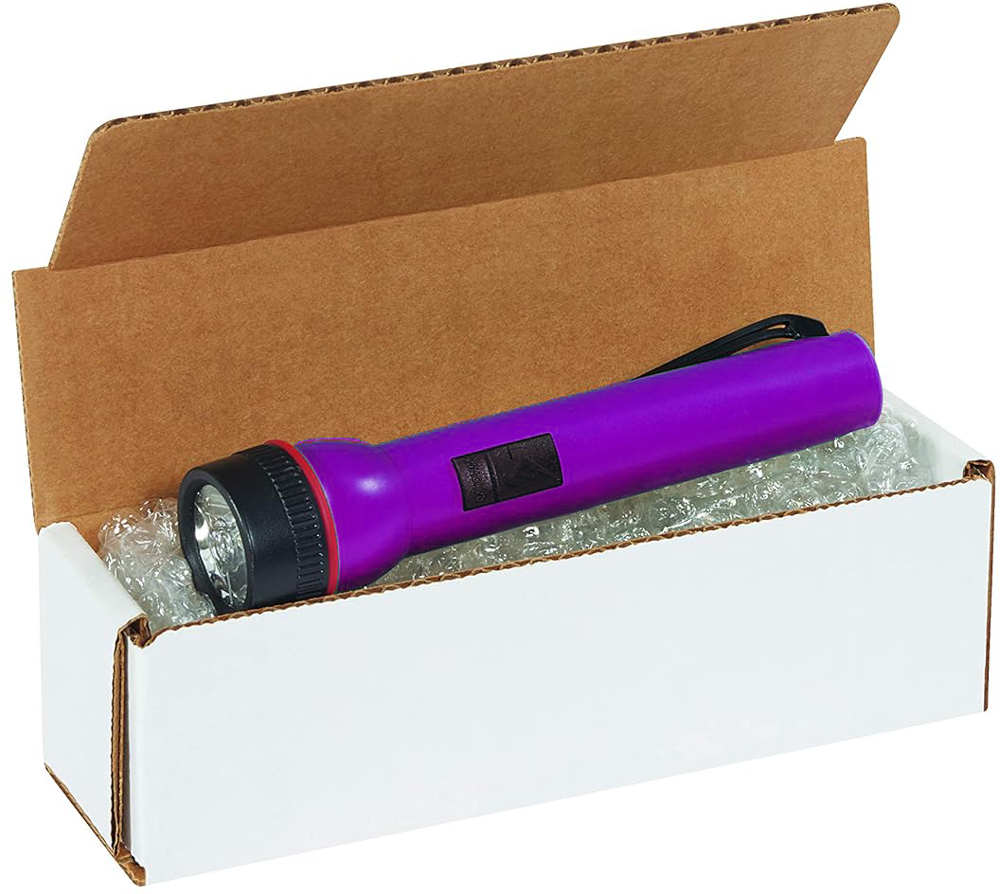 11.5x3.5x3.5 White Cardboard Box Mailers Protecting Product