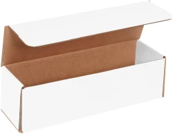 11.5" x 3.5" x 3.5" White Corrugated Mailers