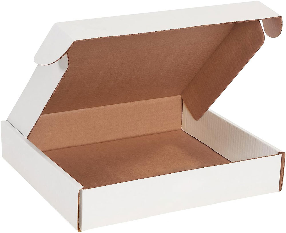 11.75 x 10.75 x 2.25  White Cardboard Literature Mailers