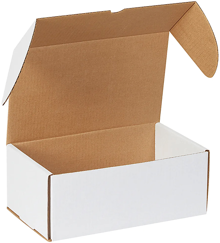 White 11 3/4 x 7 1/4 x 4 3/4 Outside Tuck Mailer