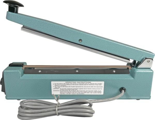 12 inch Impulse Bag Sealer Back Back of 12 inch Impulse Hand Held Poly Bag Sealer