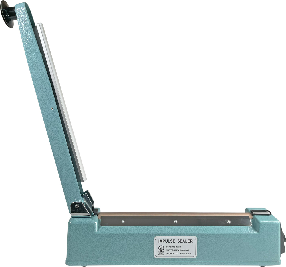 12 inch Impulse Hand Held Poly Bag Sealer Fully Open