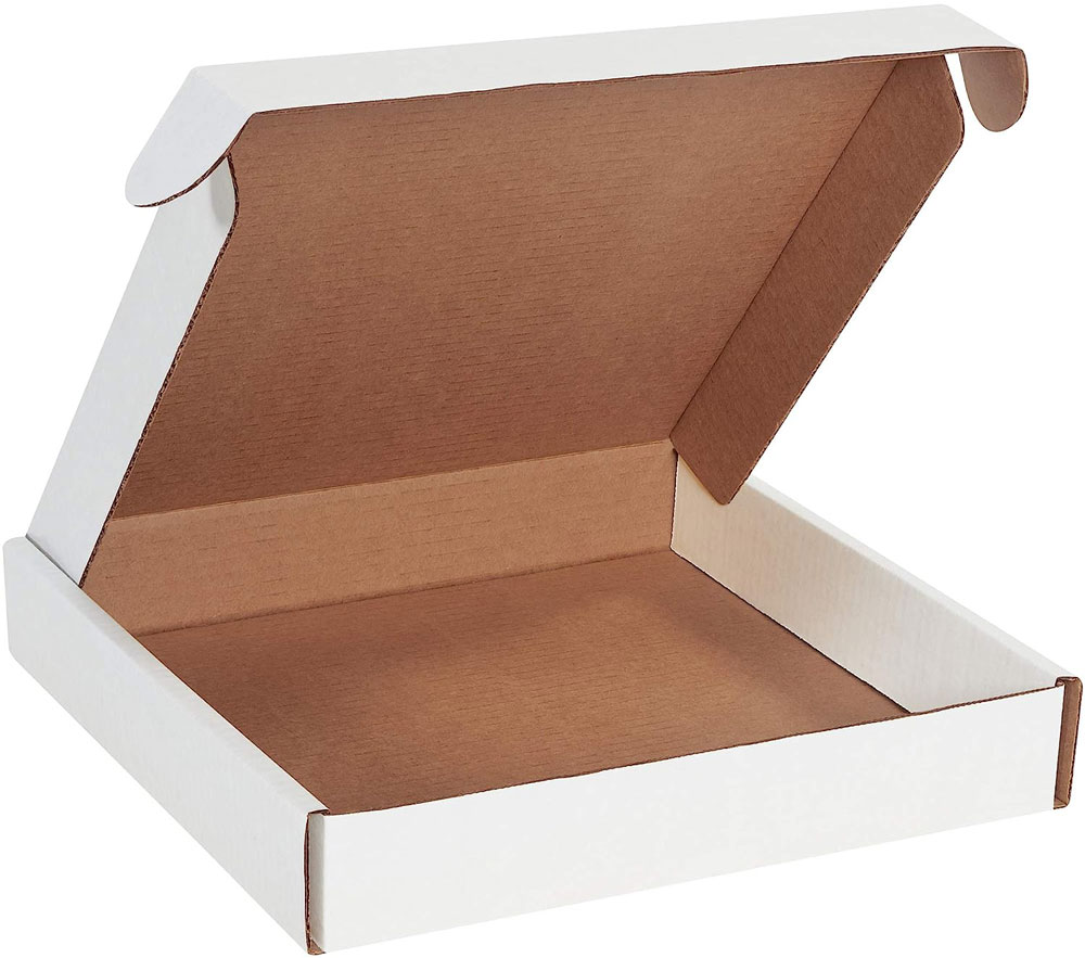 White 12x12x2 deluxe literature mailer