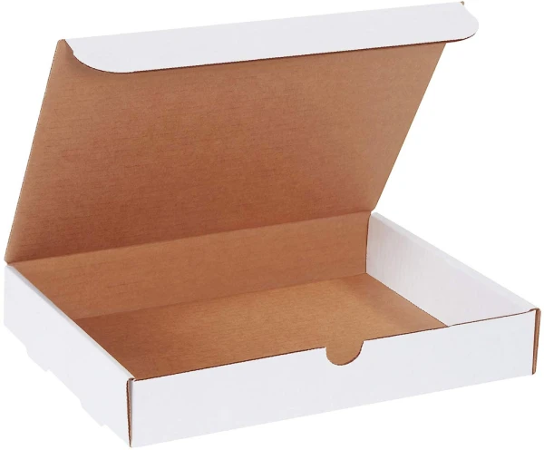 White 12.125x9.25x2 corrugated literature mailer