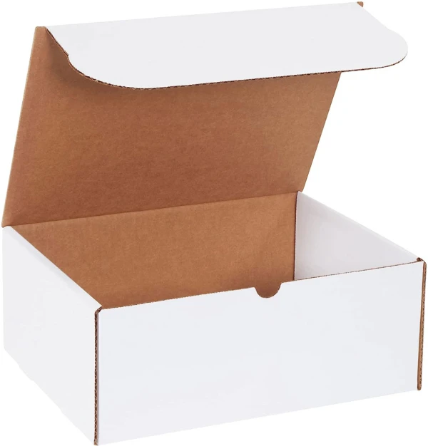 12.125 x 9.25 x 5 white literature mailer White 12.125x9.25x5 corrugated literature mailer