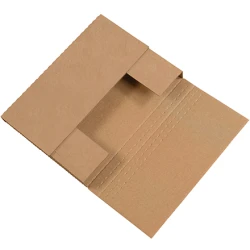 12.125" x 9.125" x .5 Kraft Easy-Fold Multi-Depth Mailers