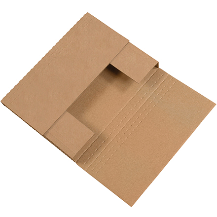 12.125 x 9.125 x .5 Kraft Easy-Fold Multi-Depth Adjustable Mailers