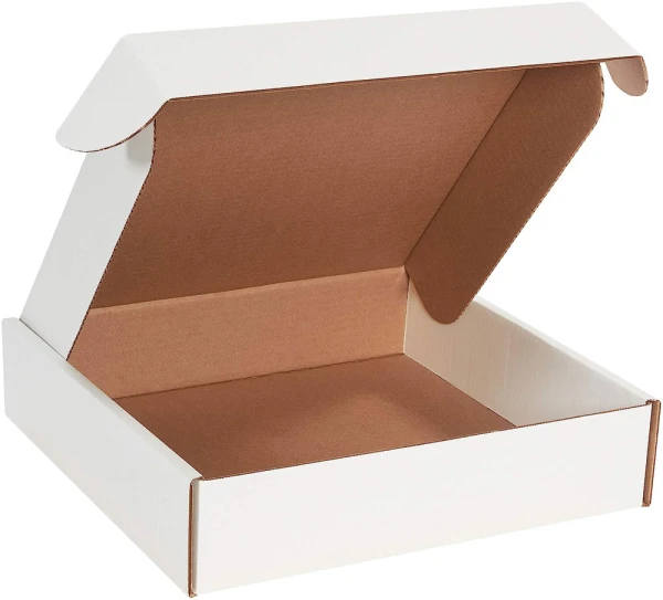 White 13x13x3 deluxe literature mailer