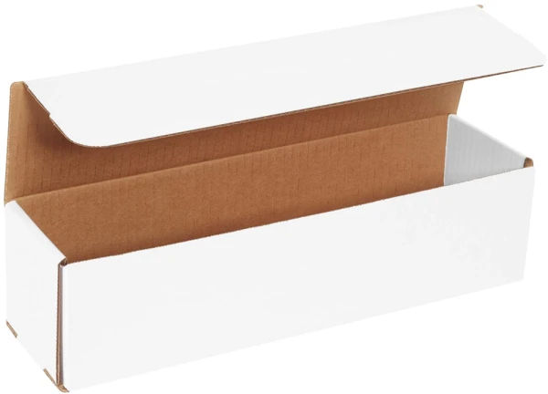 13.5 x 3.5 x 3.5 White Corrugated Mailers 13.5x3.5x3.5 White Cardboard Box Mailers