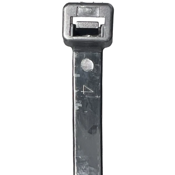 14 inch Black Cable Ties Head Head of 14 inch Nylon Black Cable Ties - 50 pound tensile Strength