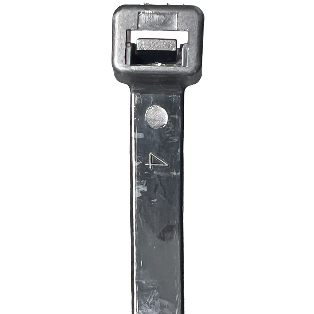 Head of 14 inch Nylon Black Cable Ties - 50 pound tensile Strength